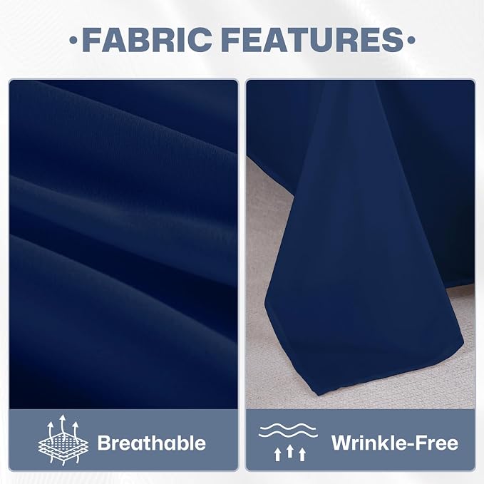 Lavisun Twin Flat Sheets 2 Pack, Hotel Quality Flat Bed Sheets, Brushed - Image 4