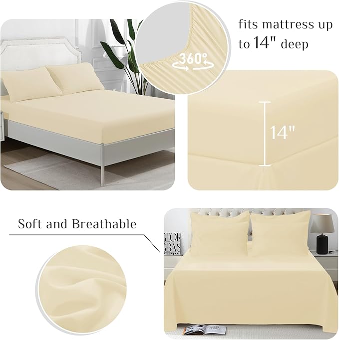 JOLLYVOGUE Full Comforter Set, Ultra-Soft Bed in a Bag Full Size 7 Pieces - Image 4