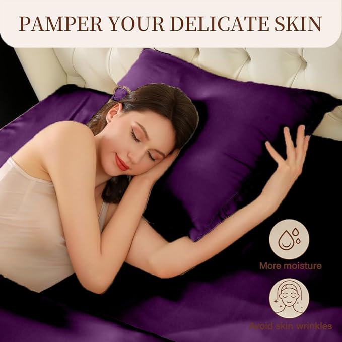 Mulberry Silk Pillowcase for Hair and Skin Standard Size 20"X 26" - Image 6
