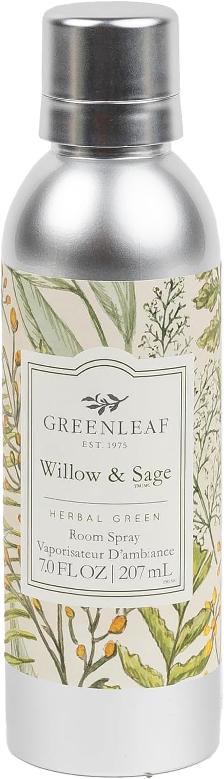 Greenleaf Gifts Willow & Sage Scented Room Air Freshener Spray | Non-Aerosol 7 by GreenleafGifts