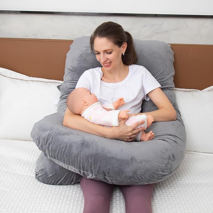 MOON PINE Pregnancy Pillow, U Shaped Full Body Pillow - Image 6