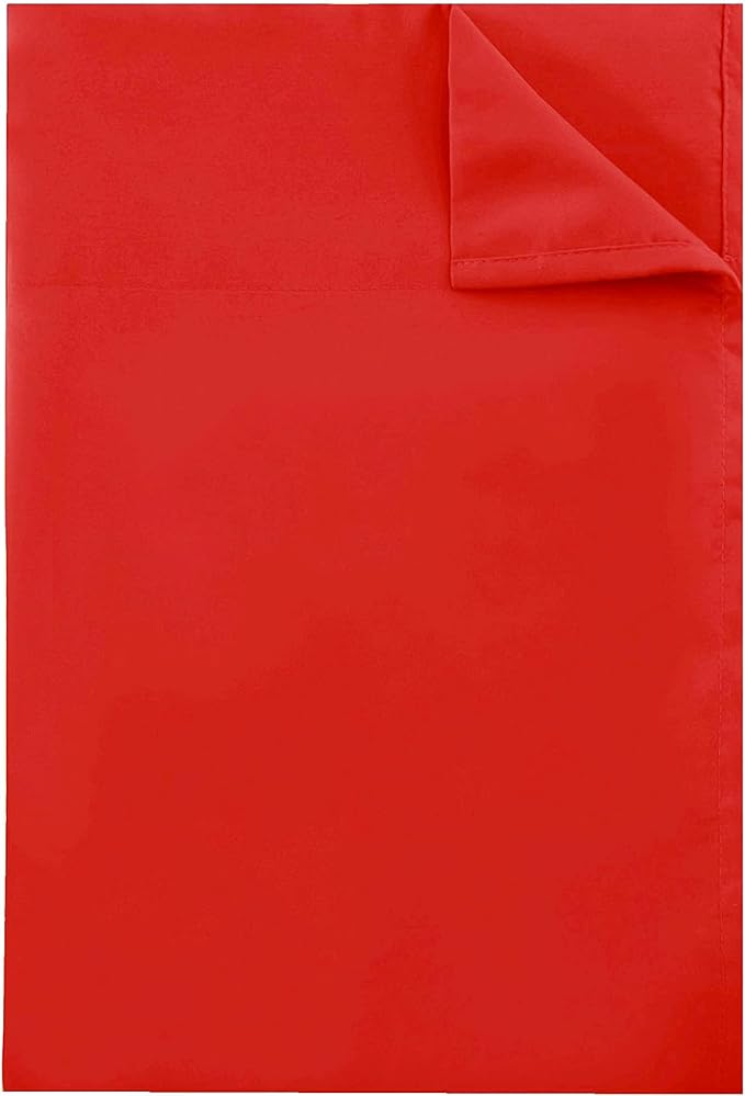 Sfoothome Queen Flat Sheet Red Top Sheet, Premium Hotel 1-Piece, Luxury and - Image 4