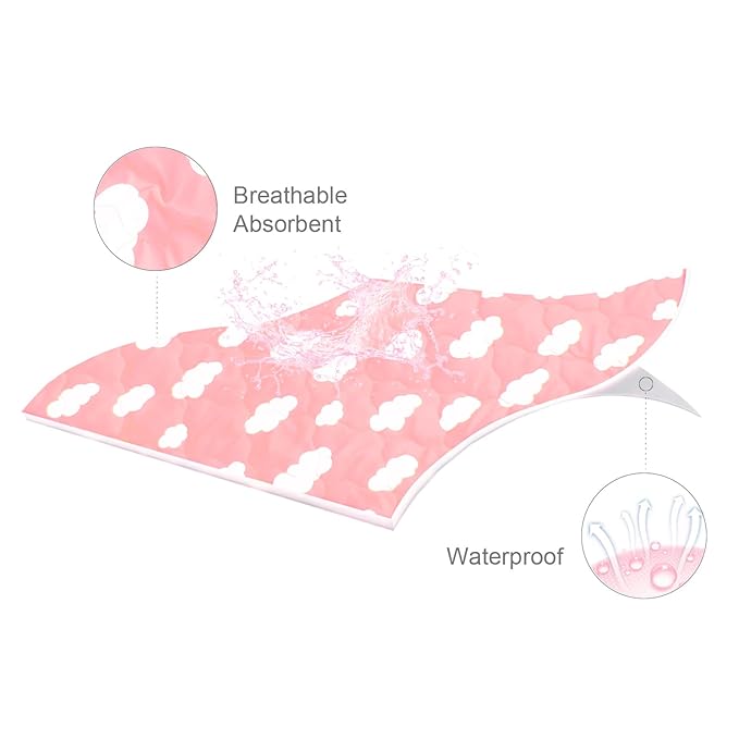 Pack and Play Mattress Protector Sheets Fitted Waterproof Playard Mattress Pad - Image 2