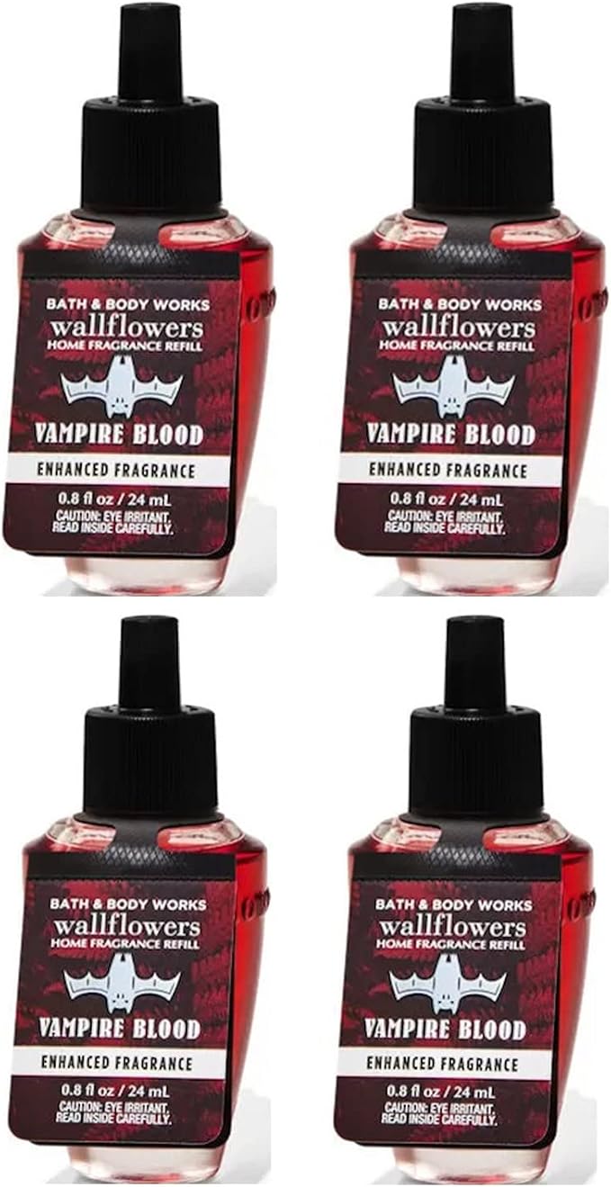 Bath & Body Works Vampire Blood WallFlowers Fragrance Refill 0.8 Oz 4 Pack 3.2 by BathBodyWorks