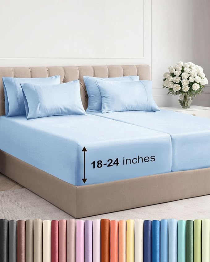 Extra Deep Split King Sheet Set by CGKUnlimited