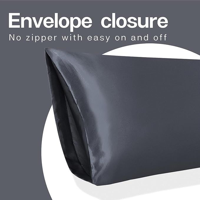 MR&HM Satin Body Pillow Cover, Soft and Breathable Body Pillow Case - Image 7