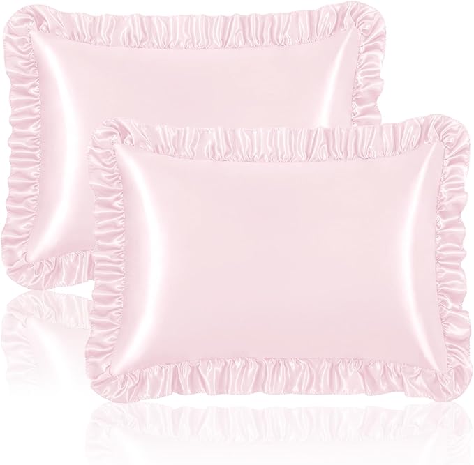 Homiest Ruffle Satin Pillowcase by Homiest