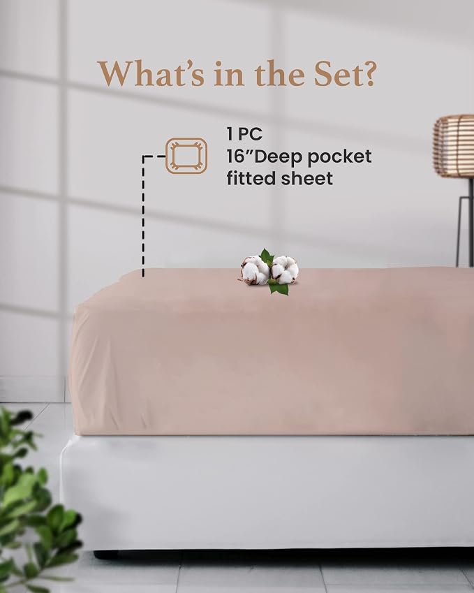 Good Sleep Bedding King Size Fitted Sheet Only Deep Pocket 16" - Image 3