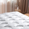 WhatsBedding Waterproof Mattress Pad King Cotton Top Down Alternative Filling by WhatsBedding