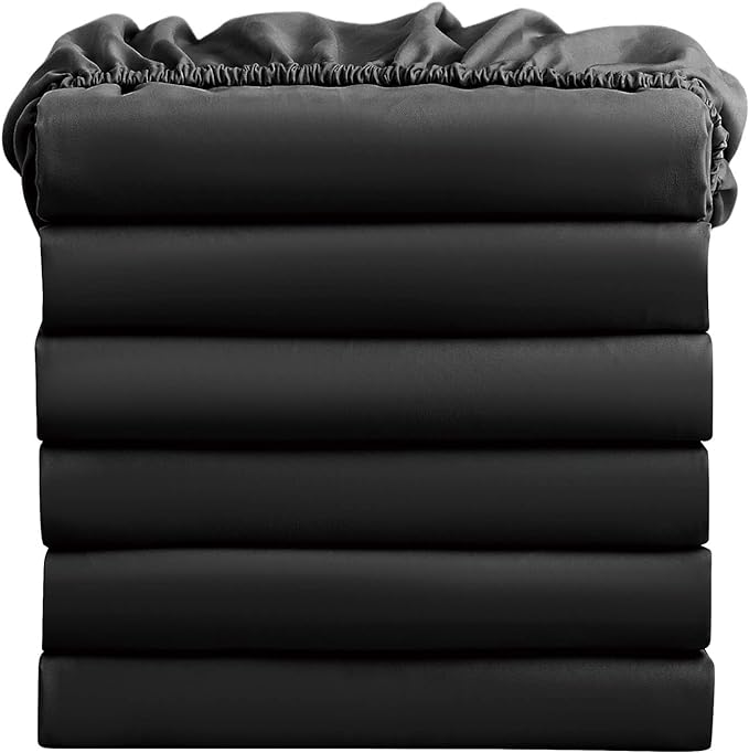 FreshCulture King Fitted Sheets, Bulk Pack of 6, Deep Pocket, Soft Microfiber by FreshCulture
