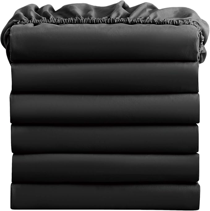 FreshCulture Twin Fitted Sheets, Bulk Pack of 6, Deep Pocket, Soft Microfiber by FreshCulture