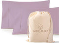 1000 TC Lavender King Pillowcases Set of 2 100% Egyptian Cotton Pillow Cases by GoodSleepBedding