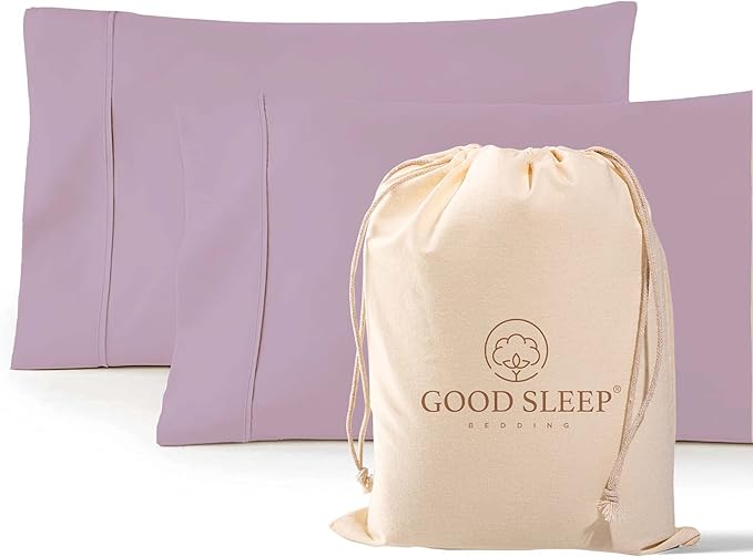 1000 TC Purple King Pillowcases Set of 2 100% Egyptian Cotton Pillow Cases by GoodSleepBedding