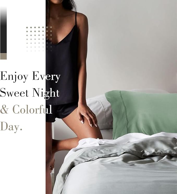 WishSmile Cooling King Pillowcases Set of 2 Breathable Cool Silky Soft Rayon - Image 6