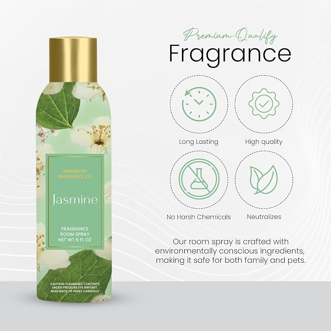 Brooklyn Fragrance Co. Spring Floral Room Spray – Premium Jasmine Air Freshener - Image 3