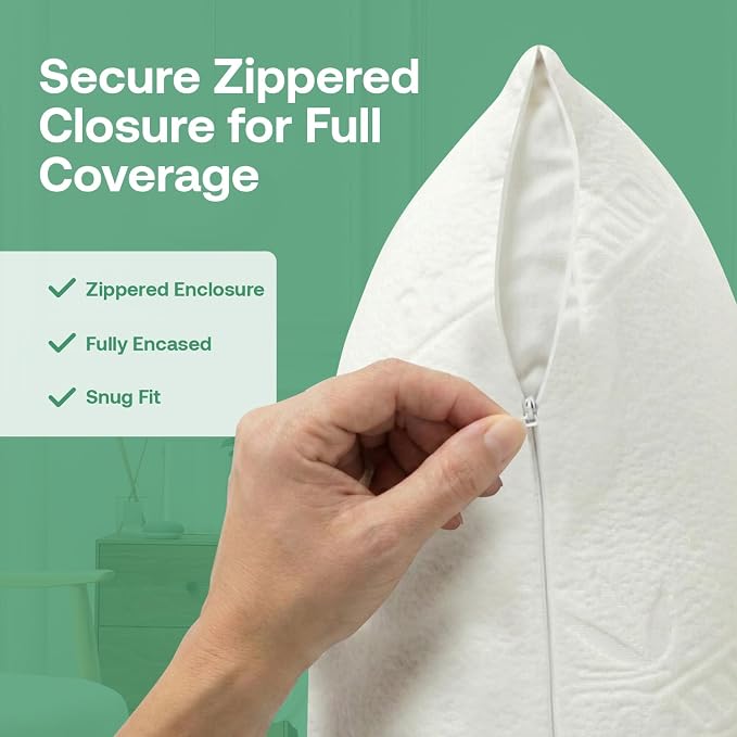 Premium King 20''x38'' Waterproof Pillow Protector Covers - Image 6