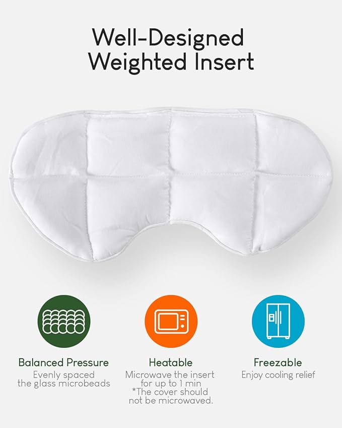 Sivio Weighted Eye Mask for Sleeping, Cooling & Cozy Reversible Blackout Sleep - Image 5