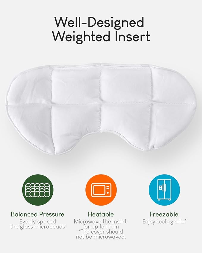 Sivio Weighted Eye Mask for Women & Men, Heatable and Freezable Weighted Eye - Image 5