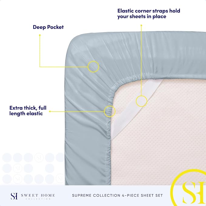 Twin Sheets - Breathable Luxury Sheets - 1800 Supreme Collection Extra Soft - Image 5