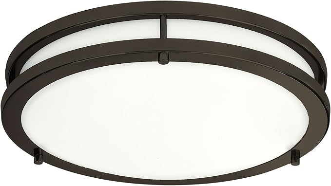 LB72121 LED Flush Mount Ceiling Light, 12 inch, 15W Dimmable 1200lm, 4000K Cool by Light+Blue+USA