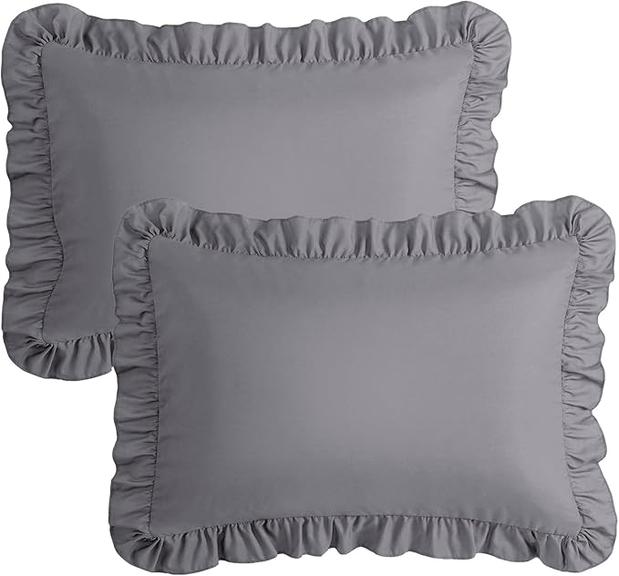KKJIAF Ruffle Pillow Cases Standard Size Set of 2, Ruffled Pillow Covers - Image 7