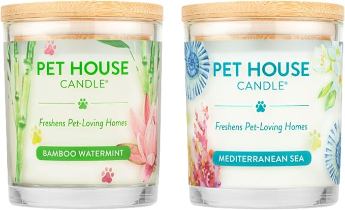 Pet House Candles, Clean Burning, Long Lasting Scented Pet Odor Candles by OneFurAll