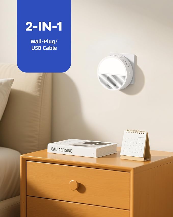 Sunset Scene White Noise Sound Machine, Wall Plug in White Noise Machine - Image 2