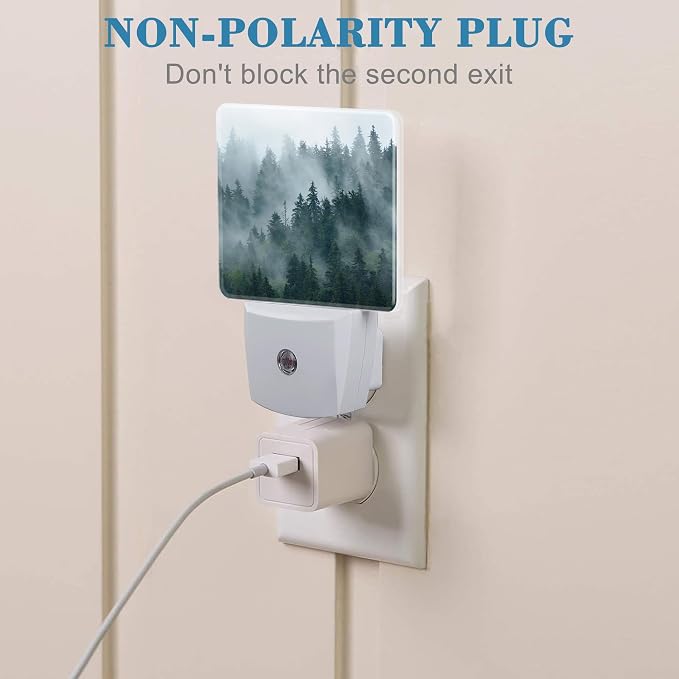 Night Light Plug into Wall Misty Fir Forest Night Light - Image 3