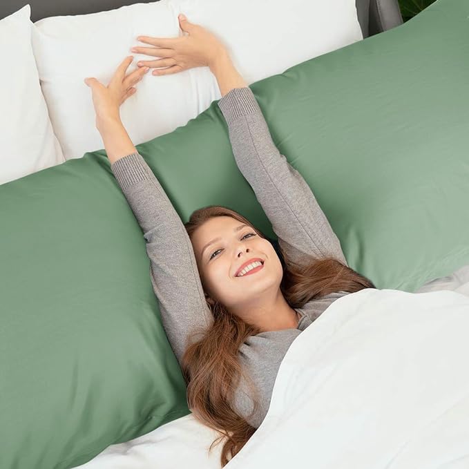 WishSmile Body Cooling Pillowcase Long Pillow Case Breathable Cool Silky Soft - Image 6