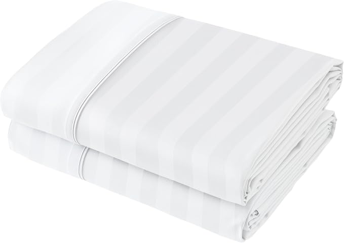 Flat Sheet Only 2 Pack, Queen Size 400 Thread Count 100% Egyptian Cotton Flat by ShunjieHome
