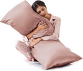 Love's cabin Satin Body Pillowcase 20x54, Cooling Pillow Cover by Lovescabin