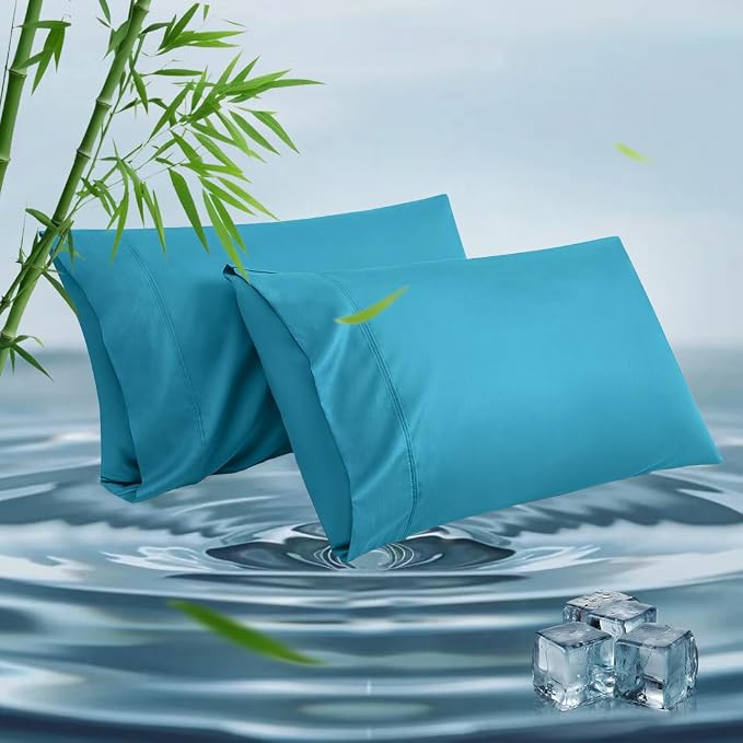 Standard Pillowcases, Cooling Viscose from Bamboo Pillow Covers by ParkdenyMattressProtector