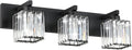 Aipsun Black Vanity Light Bathroom Lighting Fixtures 3 Light Crystal Modern by Aipsun