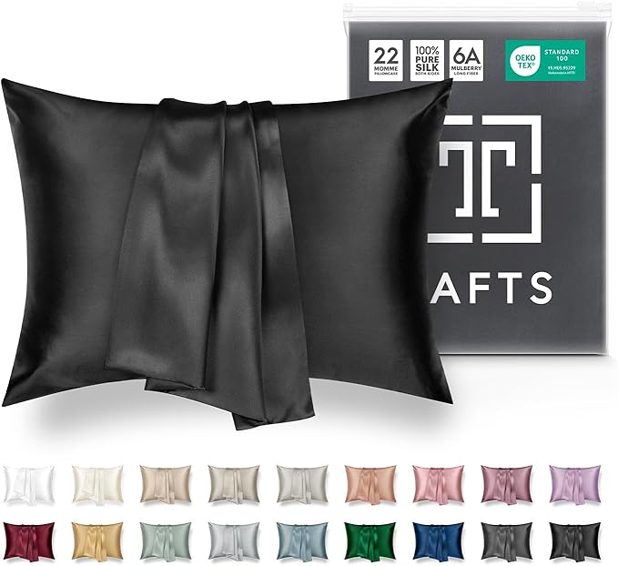 TAFTS 22mm 100% Pure Mulberry 6A Silk Pillowcase by Tafts