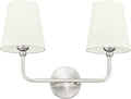 2-Light Bathroom Light Fixtures, Brushed Nickel Vanity Lights, Double Wall by Metwet
