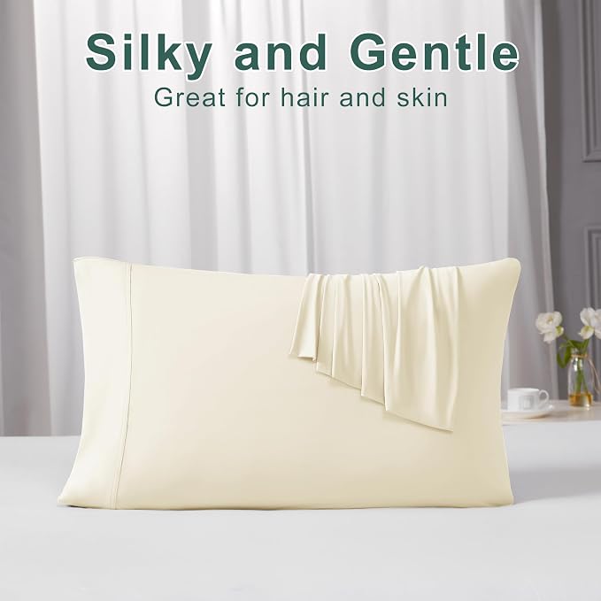 Accuratex Cooling Pillow Cases Queen Size Set of 2, Envelope Soft Breathable - Image 3