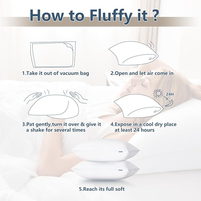 CozyLux Soft Supportive Bed Pillows - Image 6