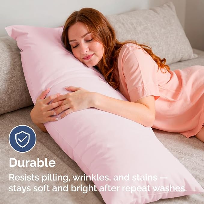 Body Pillowcases Set of 2-20x54 Long Body Pillow Case - Image 4