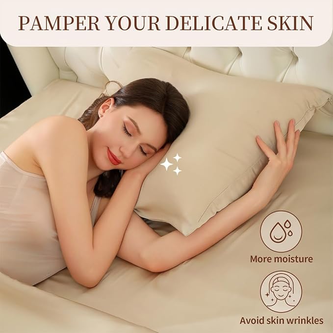 Mulberry Silk Pillowcase for Hair and Skin Queen Size 20"X 30" - Image 5