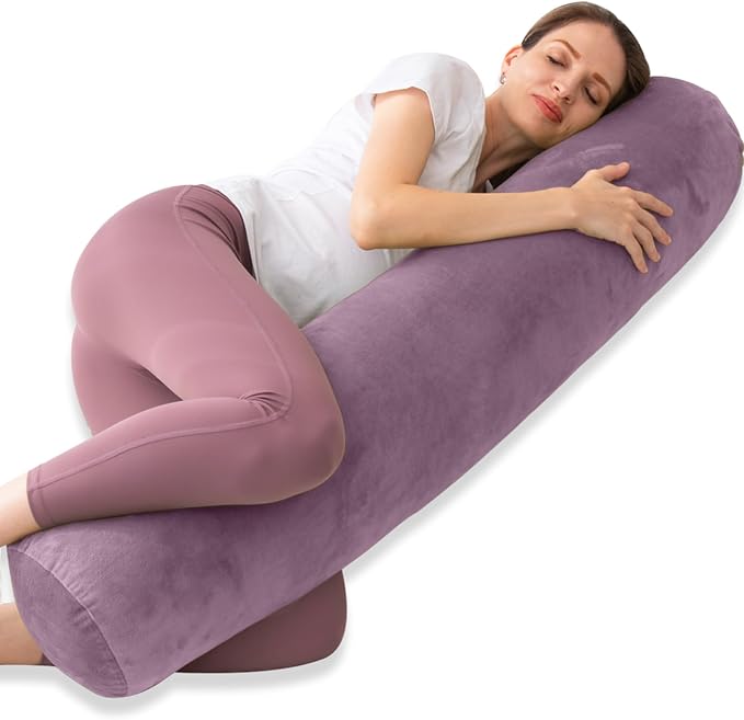 1 MIDDLE ONE Bolster Pillow for Bed, Long Round Body Pillow for Adults by 1MIDDLEONE