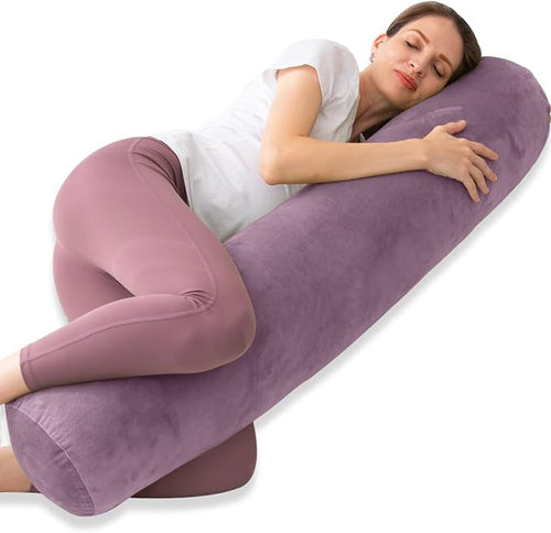 1 MIDDLE ONE Bolster Pillow for Bed, Long Round Body Pillow for Adults by 1MIDDLEONE