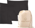 1000 TC Black Standard Pillowcases Set of 4 100% Egyptian Cotton Pillow Cases by GoodSleepBedding