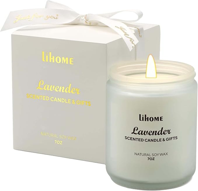 Candles Gifts for Women, Natural Soy Wax Candle for Home Scented Perfect for by Lihome