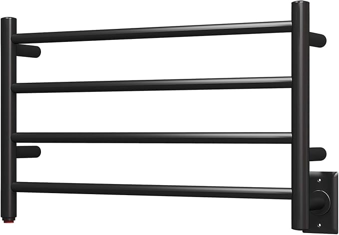 HEATGENE Towel Warmer 4 Bar Towel Dryer Wall-Mounted Plug-in Bath Towel Heater by HEATGENE