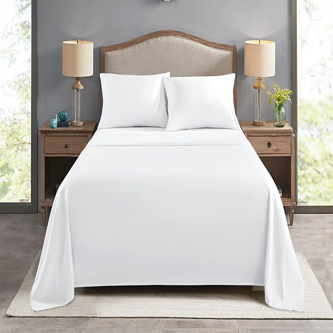 FreshCulture Twin Flat Sheets Only, Soft Microfiber Bedding Sheets - Image 7