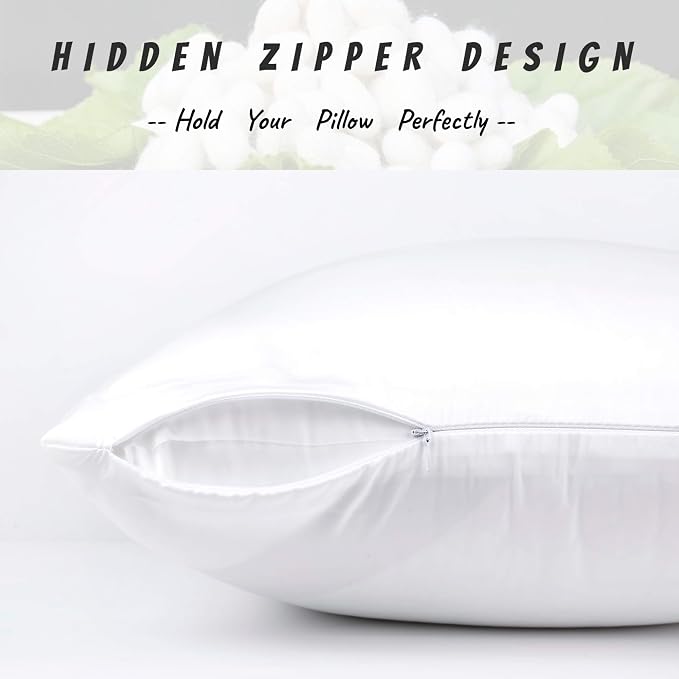 100% Silk Pillow Cases 2 Pack, Mulberry Silk Pillowcase - Image 3
