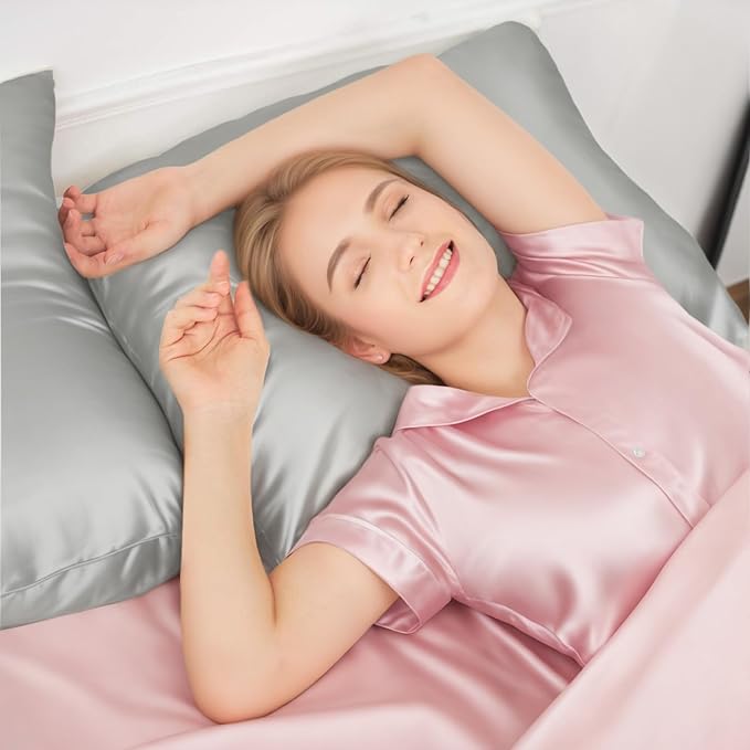 INSSL Silk Pillowcase for Women, Mulberry Silk Pillowcase for Hair and Skin and - Image 2