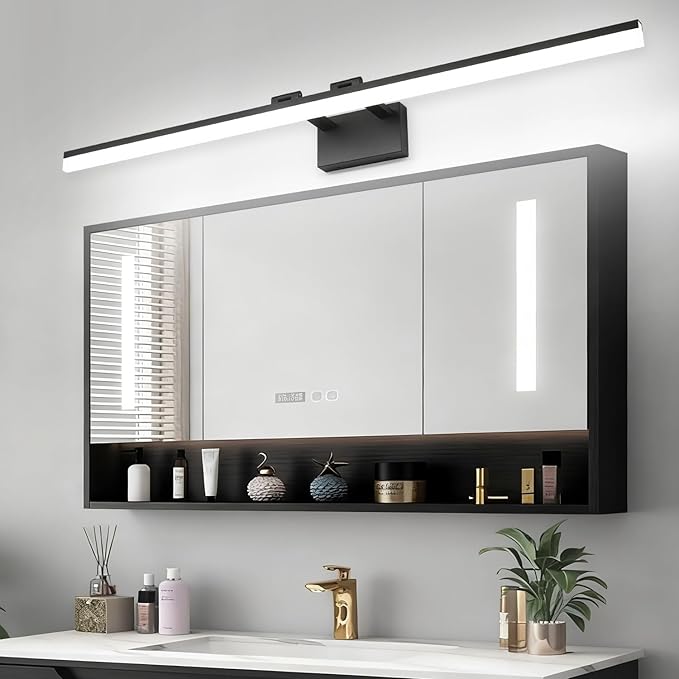 SOLFART Dimmable LED Black Vanity Lighting Fixture Wall Light Over Mirror - Image 2
