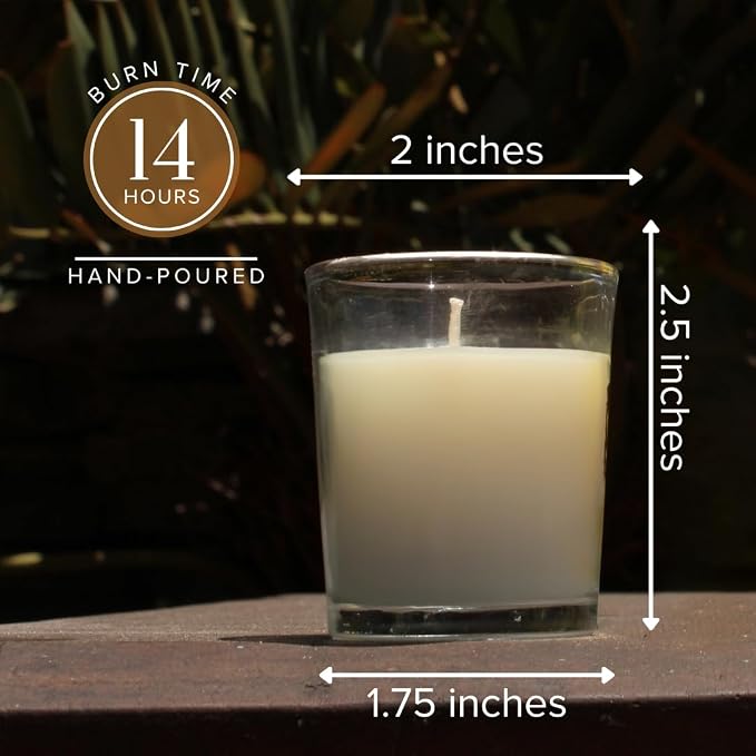 Simply Soson Vanilla Scented Votive Candles, Bulk Set of 24 White Scented Candle - Image 2