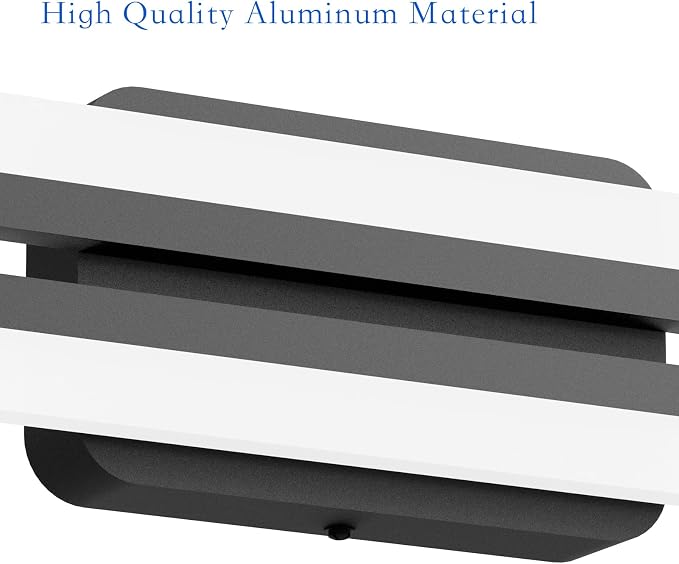 Ralbay 40" LED Black Vanity Light 40W Frosted Aluminum Modern LED Black - Image 6